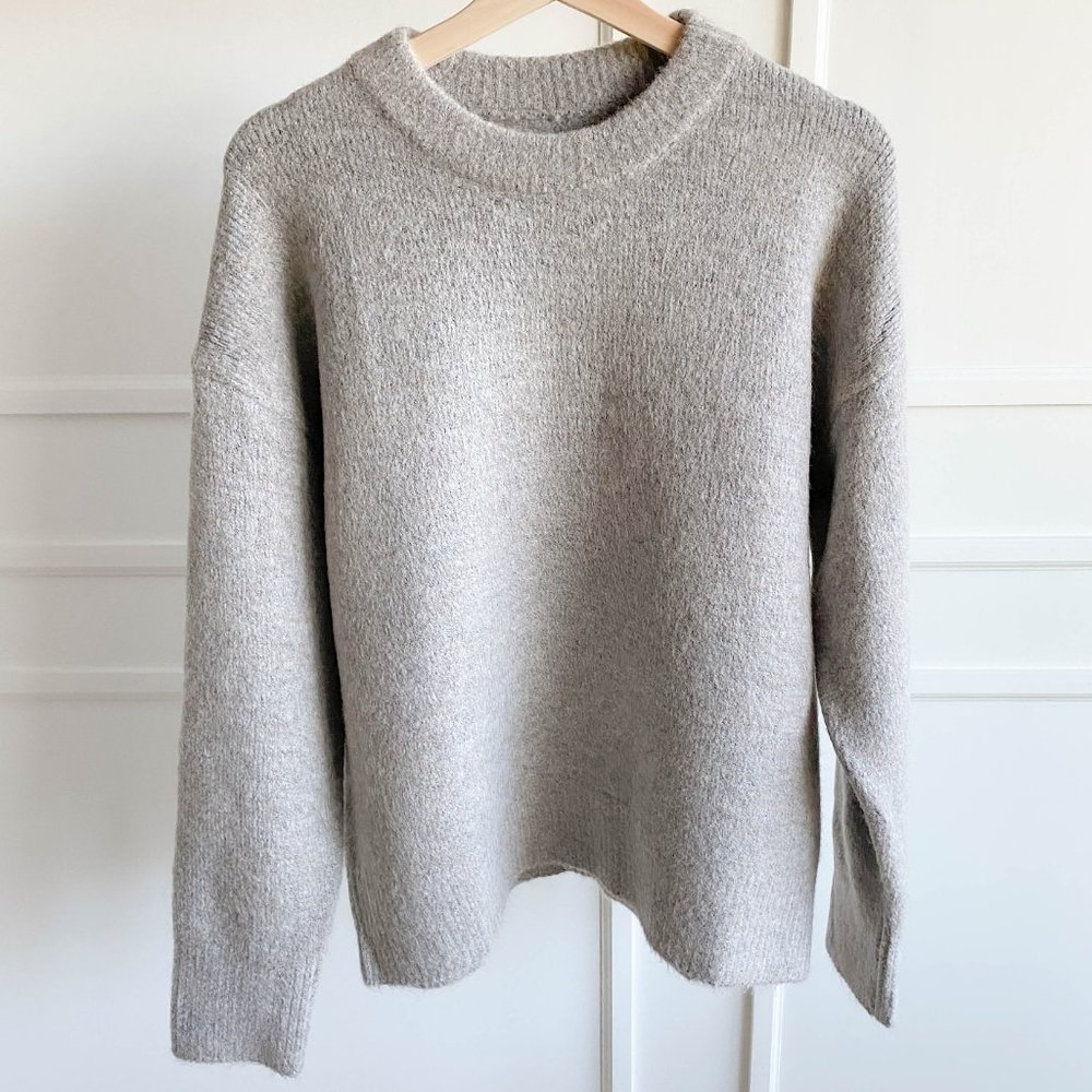 (LAST ONE) Thick Sweater Wool/Mohair Grey - Picture 2 of 12